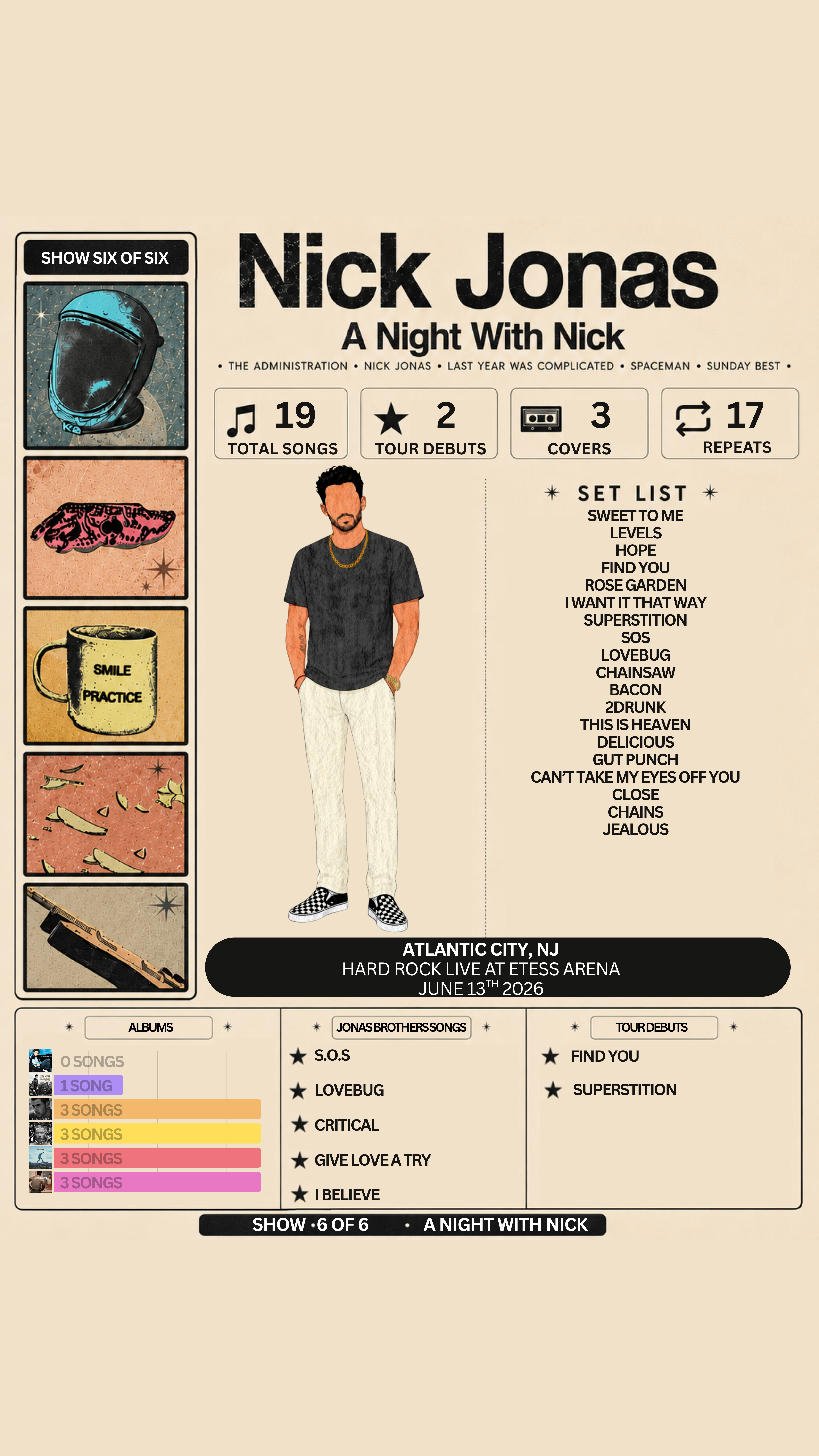 A Night with Nick - Night 6 Atlantic City Graphics and Statistics